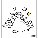 Disegni da colorare Natale - Angelo - Disegno