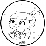 Disegni da colorare Temi - Bebè - Disegno da bucherellare