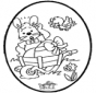 Coniglietto pasquale - Disegno da bucherellare 1