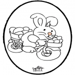 Disegni da colorare Temi - Coniglietto pasquale - Disegno da bucherellare
