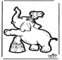 Disegno da bucherellare elefante