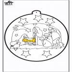 Disegni da colorare Natale - Disegno da bucherellare - Presepe