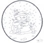 Disegno da bucherellare - Pupazzo di neve