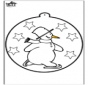 Disegno da bucherellare - pupazzo di neve