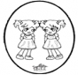 Disegno da bucherellare - ragazza