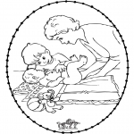 Disegni da colorare Temi - Disegno da ricamare bebè
