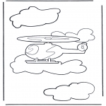 Disegni da colorare Vari temi - Elicottero