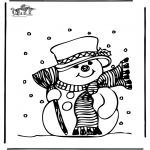Disegni da colorare Inverno - Fantoccio di neve