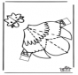 Figurina da ritagliare Gallina
