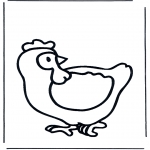 Disegni da colorare  Animali - Gallina
