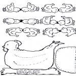 Disegni da colorare Temi - Gallina pasquale 2