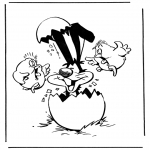 Disegni da colorare Temi - Lepre di Pasqua  2