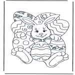 Disegni da colorare Temi - Lepre di Pasqua 4