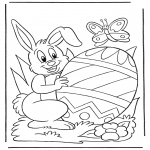 Disegni da colorare Temi - Lepre di Pasqua 5