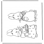 Disegni da colorare Temi - Lepre di Pasqua 7