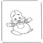 Disegni da colorare Temi - Lepre di Pasqua 8