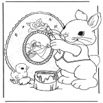 Disegni da colorare Temi - Lepre di Pasqua 9