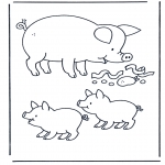 Disegni da colorare  Animali - Maialie