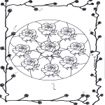 Disegni da colorare  Mandala - Mandala rose