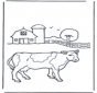 Mucca alla fattoria