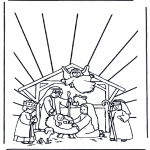 Disegni biblici da colorare - Presepio
