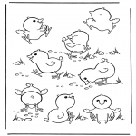 Disegni da colorare Temi - Pulcino pasquale