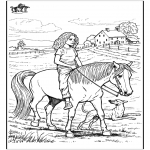 Disegni da colorare Animali - A cavallo 5