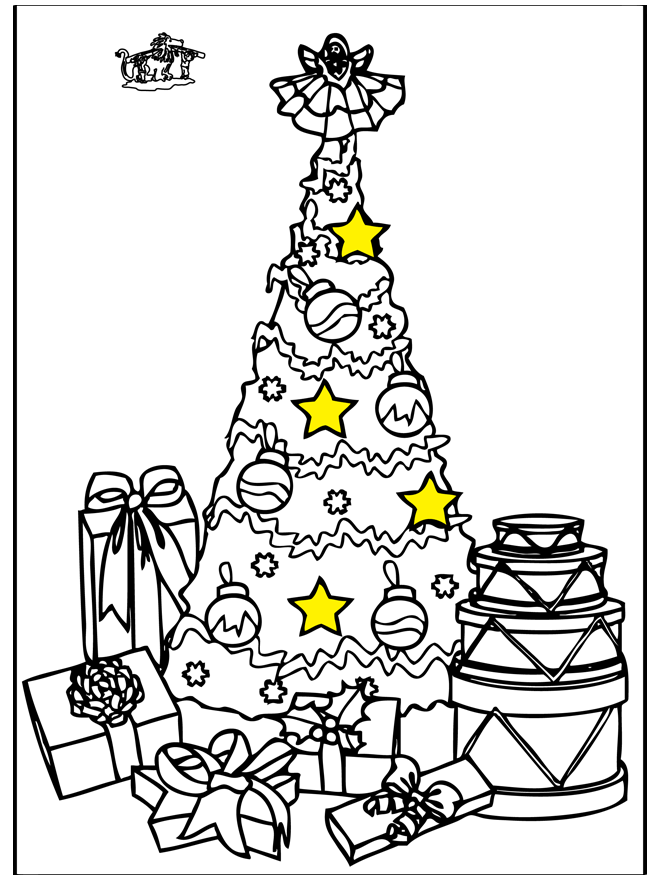 Albero di Natale 2 - Disegni da colorare Natale