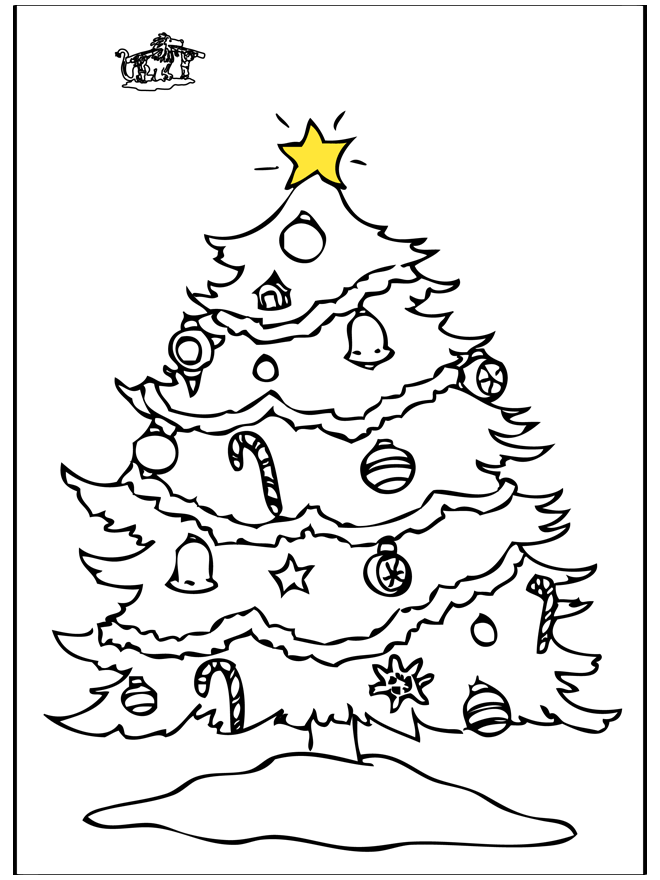 Albero di Natale 3 - Disegni da colorare Natale