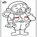 Disegni da colorare Vari temi - Astronauta gatto