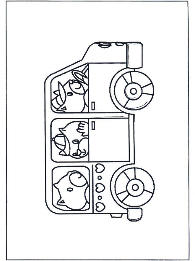 Autobus con bambini - Scuola