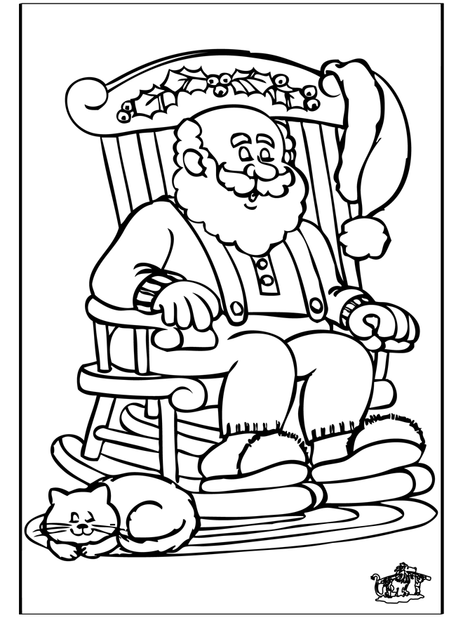 Babbo Natale 4 - Disegni da colorare Natale