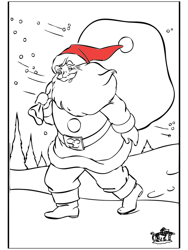 Babbo Natale 5 - Disegni da colorare Natale