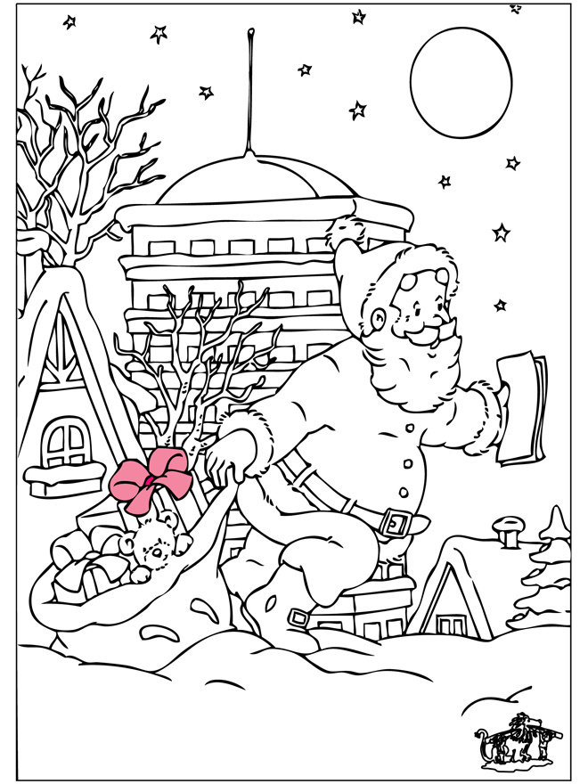 Babbo Natale 7 - Disegni da colorare Natale