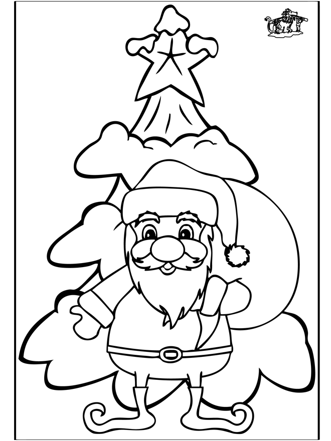 Babbo Natale 8 - Disegni da colorare Natale