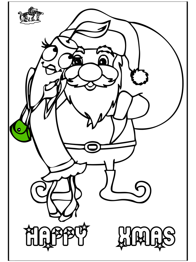 Babbo Natale 9 - Disegni da colorare Natale