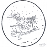 Disegni da bucherellare - Babbo Natale - Disegno da bucherellare