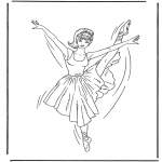 Disegni da colorare Vari temi - Ballerina 1