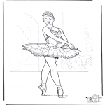 Disegni da colorare Vari temi - Balletto 3