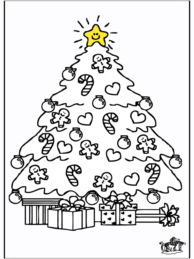 Bambino e albero di Natale 2 - Disegni da colorare Natale