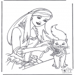 Personaggi di fumetti - Barbie con gatto