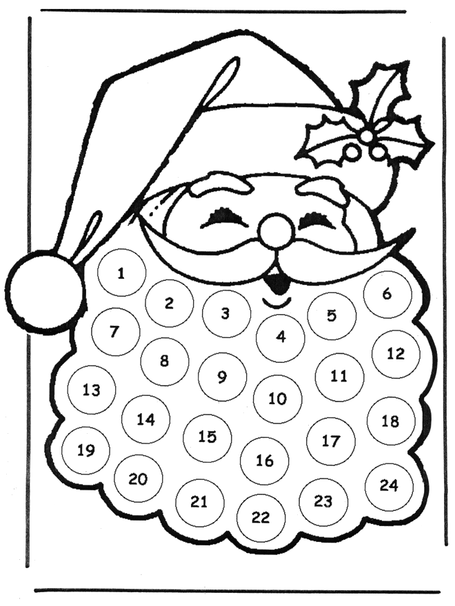 Calendario dellAvvento babbo natale - Lavori manuali Natale