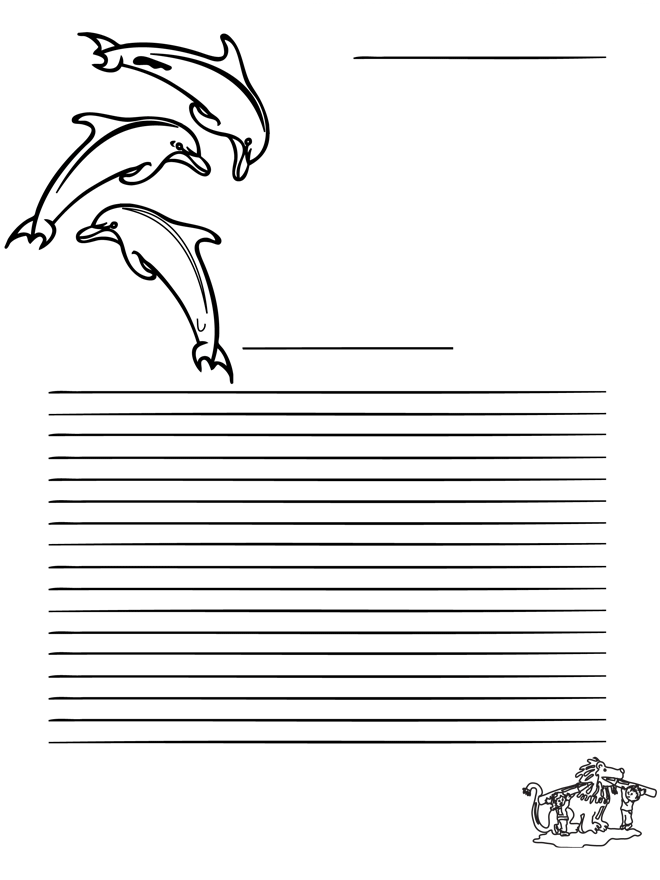 Carta da lettere delfino - Carta da lettere