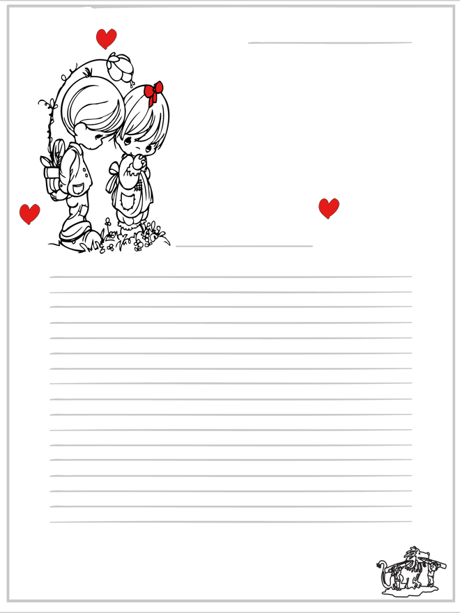 Carta da lettere San Valentino - Giorno di San Valentino