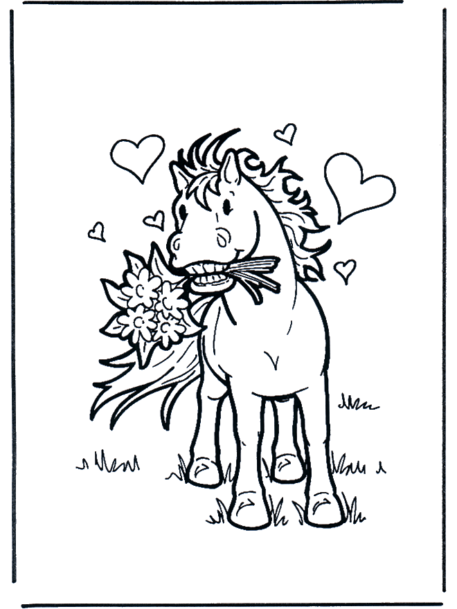 Cavallo con fiori - Cavalli