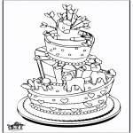 Disegni da colorare Temi - Celebrazione torta