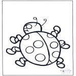 Disegni da colorare Animali - Coccinella 2