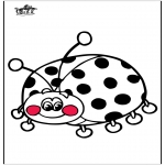 Disegni da colorare Animali - Coccinella 3