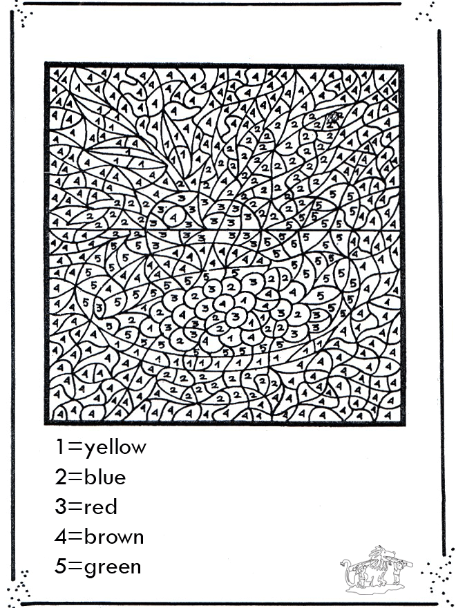 Colora i numeri 1 - Colora i campi numerati