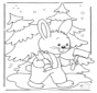 Coniglio con albero di Natale
